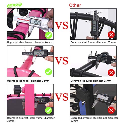 Newan 48" Fitness Trampoline with Adjustable Handle Bar, Silent Trampoline Bungee Rebounder Jumping Cardio Trainer Workout for Adults - Max Limit 330 lbs - Image 4