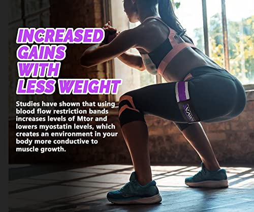 Occlusion Bands for Women Glutes & Hip Building, Blood Flow Restriction Bands BFR Bundle Booty Bands, Best Fabric Resistance Bands for Exercising Your Butt, Squat, Thigh, Fitness - Image 5