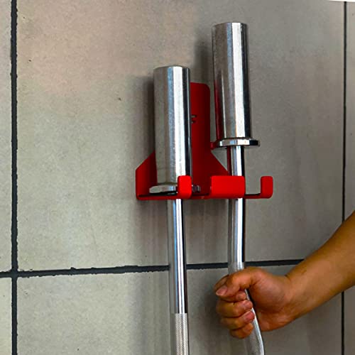 Olympic Barbell Hanger,Garage Gym Bar Wall Rack,Vertical Barbell Mount Rack,Space Saving Commercial or Home Gym Accessory,Holds Under 33mm Bar Size - Image 6