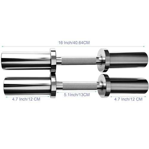 Olympic Dumbbell Handle, Loadable Dumbbell Bars for 2 Inch Olympic Weight Plates, Ideal for Home Gym Strength Training - Image 4