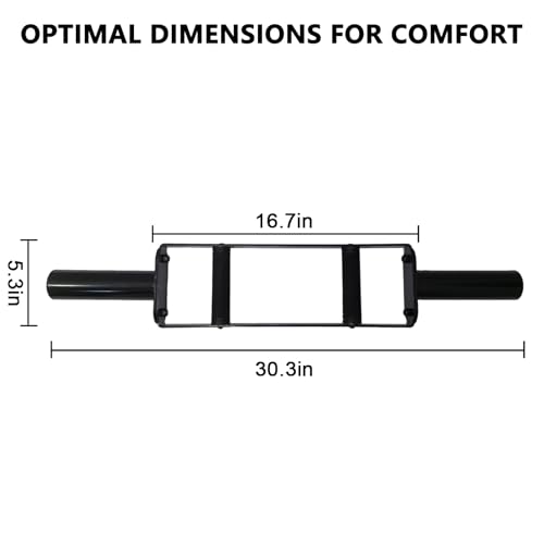 Olympic Tricep Bar Home Gym Weightlifting for Strength Training with Rubber Grips,for Deadlifts, Squats, Shrugs - Image 4