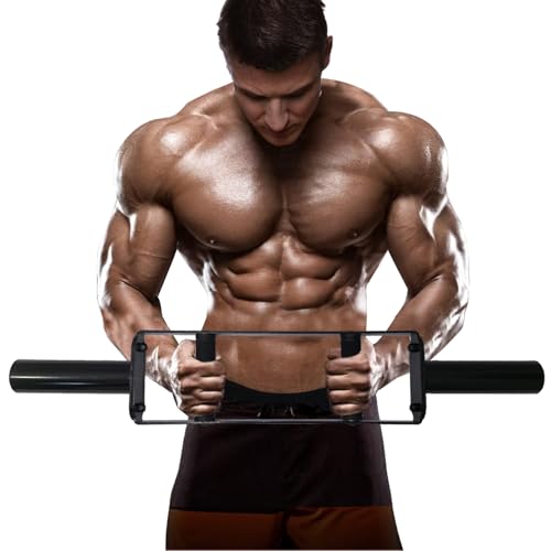 Olympic Tricep Bar Home Gym Weightlifting for Strength Training with Rubber Grips,for Deadlifts, Squats, Shrugs - Image 8