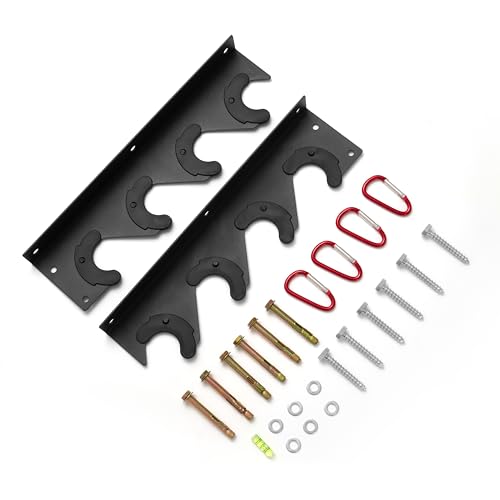 Olympic Wall Mounted Barbell Storage Rack Holder Stand Hanger for Olympic Barbell, Curl bar,Home, Commercial, Garage Gym (4 bars) - Image 3