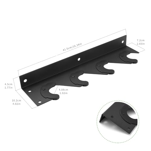 Olympic Wall Mounted Barbell Storage Rack Holder Stand Hanger for Olympic Barbell, Curl bar,Home, Commercial, Garage Gym (4 bars) - Image 4