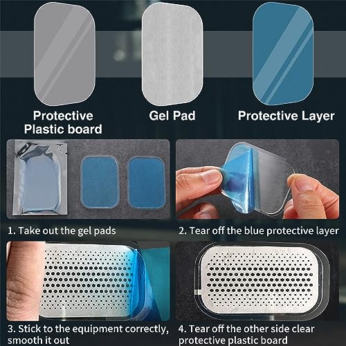 PAMASE 50/80 Pcs Gel Pads for Abs Stimulator - Replacement Pads for Abdominal Muscle Trainer, Reusable Ab Workout Toner Belt Accessory - Image 8
