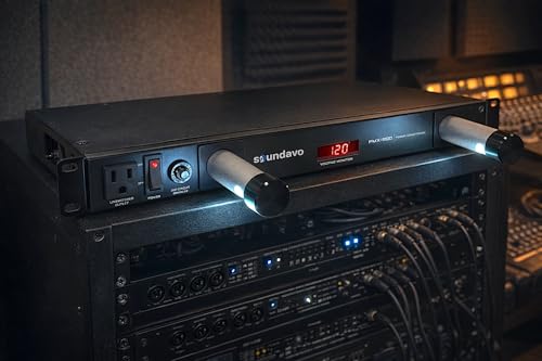 PMX-900 Rack-mount 1U Power Conditioner/Surge Protection - Noise Filtering with 2 Front-panel Pull-out LED Lights & LED Voltage Monitor Display (No Sequencer Function) - Image 6