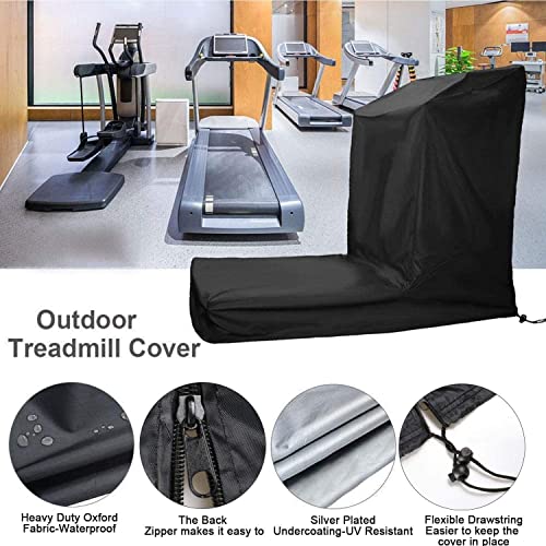 POMER Treadmill Covers, Dustproof Waterproof Non-Folding Running Machine Protective Cover with Zipper - Ideal for Indoor Outdoor Home Treadmill Use - Image 4