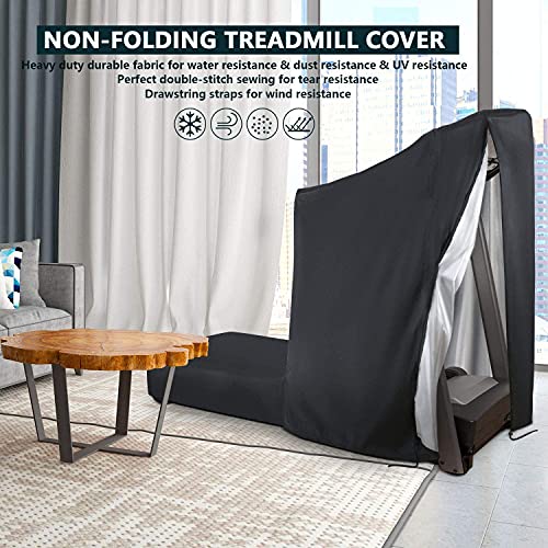 POMER Treadmill Covers, Dustproof Waterproof Non-Folding Running Machine Protective Cover with Zipper - Ideal for Indoor Outdoor Home Treadmill Use - Image 7