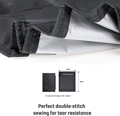 POMER Treadmill Covers, Dustproof Waterproof Non-Folding Running Machine Protective Cover with Zipper - Ideal for Indoor Outdoor Home Treadmill Use - Image 8