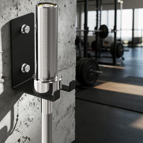 POWER GUIDANCE Olympic Barbell Hanger,Garage Gym Bar Wall Rack,Vertical Barbell Mount Rack,Space Saving Commercial or Home Gym Accessory - Image 6