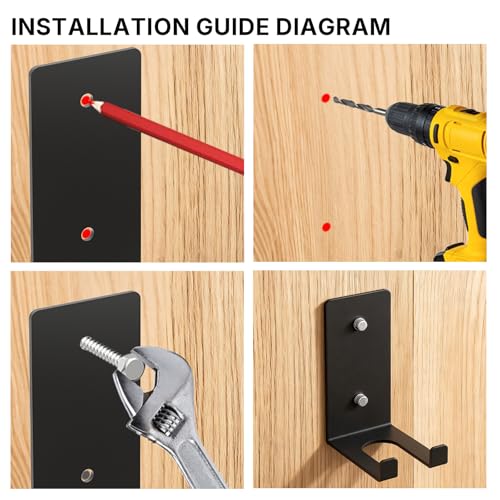 POWER GUIDANCE Olympic Barbell Hanger,Garage Gym Bar Wall Rack,Vertical Barbell Mount Rack,Space Saving Commercial or Home Gym Accessory - Image 7