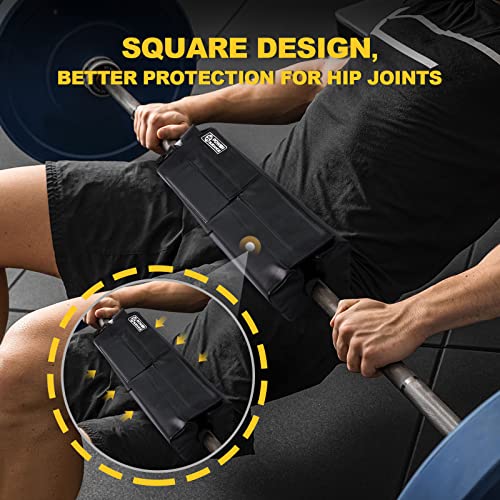 POWER GUIDANCE Square Hip Thrust Pad Barbell Squat Pad Protective Pad for Barbell Bench Press, Barbell Hip Thrusts, Weight Lifting, Squats, Lunges - Fit Standard and Olympic Bars - Image 3