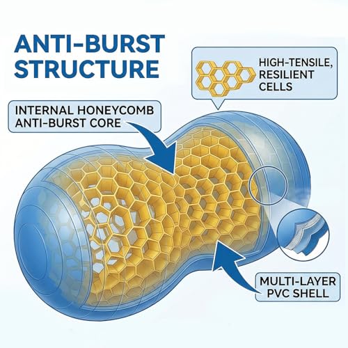 Peanut Ball for Kids Therapy,Anti-burst Exercise Ball With Pump 90x45cm Yoga Ball Gym Quality Fitness Ball for Pregnancy Birth Exercise Physical Therapy, for Child Training, Women, Men - Image 6