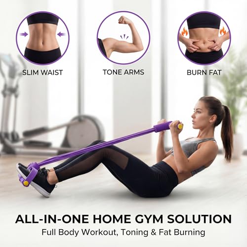 Pedal Resistance Band with Handle, 6-Tube Foot Pedal & Ankle Puller Exercise Band for Full Body Workout, Multifunction Home Gym Equipment for Arms, Legs, Abdomen, Waist Training - Image 6