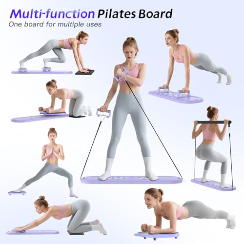 Pilates Board Pilates Reformer Set for Women, 7 in 1 Foldable Pilates Equipment with Timer, Portable Pilates Machine for Home Workout, Fitness, Exercise, Ab, Core - Image 4
