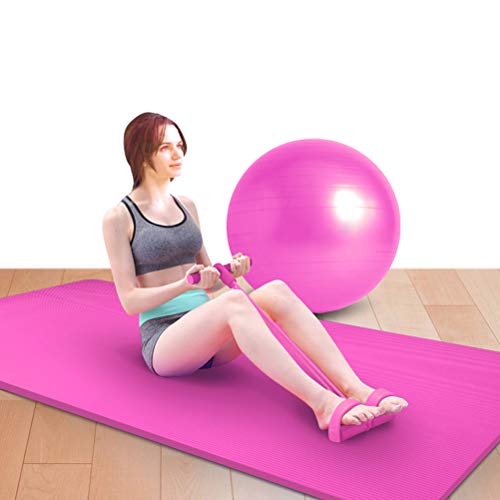Pink Pilates Ball 27-30Inch (68-75cm) Yoga Exercise Ball Core Fitness Bender, Yoga, Stability, Barre, Training Physical Therapy Swiss &Gym Home - Image 7