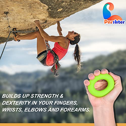 Pnrskter Hand Grip Strengthener, Finger Exerciser, Grip Strength Trainer (6 PCS),New Material,Forearm Grip Workout, Finger Stretcher, Relieve Wrist Pain, Carpal Tunnel, Trigger Finger, Mallet Finger and More. - Image 4