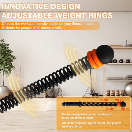 Portable Wireless Battle Rope, Adjustable Weight Wireless Battle Rope with Storage Bag, Suitable for Low-Impact Sports, Strength Training, and high-Intensity Interval Training (Grey) - Image 3