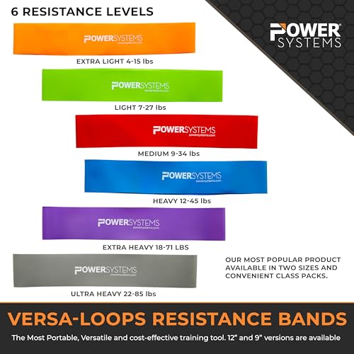 Power Systems Versa Loops Commercial Grade Resistance Bands, Exercise Loop Bands Kit for Working Out, Elastic Bands for Physical Therapy, Strength, and Fitness Training at Home or Gym - Image 4
