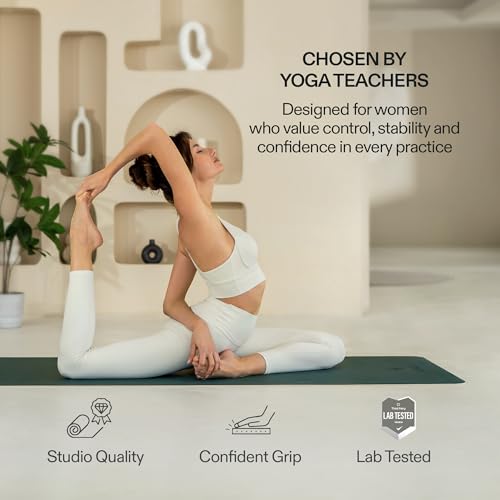 Premium Yoga Mat – Sweat-Activated Non-Slip PU Grip I Natural Rubber Base I 4mm for Yoga, Pilates & Workouts - Image 6