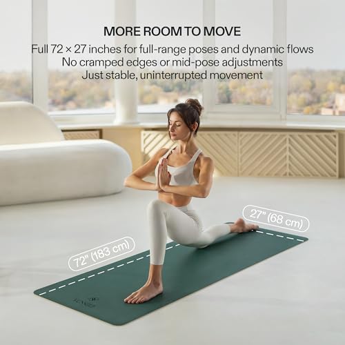 Premium Yoga Mat – Sweat-Activated Non-Slip PU Grip I Natural Rubber Base I 4mm for Yoga, Pilates & Workouts - Image 7