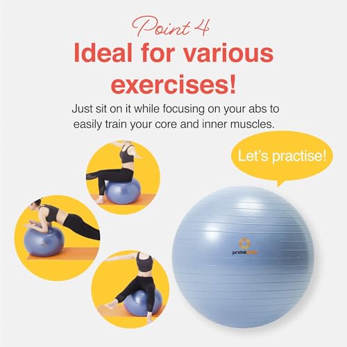 Primasole Exercise Ball-Yoga Ball for alance Stability Fitness Workout Yoga Pilates - Image 6