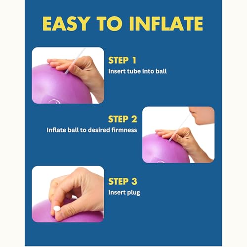 ProBody Pilates Small Exercise Ball - 9 Inch Workout Ball for Stability, Barre, Yoga, Core & Physical Therapy - Image 7