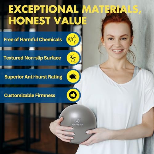 ProBody Pilates Small Exercise Ball - 9 Inch Workout Ball for Stability, Barre, Yoga, Core & Physical Therapy - Image 6