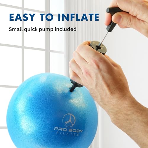 ProBody Pilates Small Exercise Ball with Pump - 9 Inch Workout Ball for Stability, Barre, Yoga, Core & Physical Therapy - Image 7