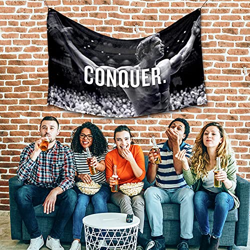 Probsin Conquer Flag 3x5 Ft Gym Motivation Funny Fitness Poster Cool Man Cave Wall Decor for College Dorm Room Decoration,Bedroom,Outdoor,Parties,Gift,Indoor,Ceiling,Garage - Image 8