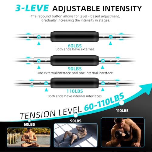 Professional Twister Arm Trainer, Adjustable 60-100lb Chest Workout Equipment for Men, Portable Detachable Design for Home Gym, Arm Chest and Shoulder Muscle Strength Exerciser Training - Image 3