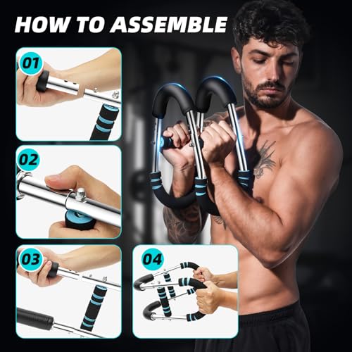 Professional Twister Arm Trainer, Adjustable 60-100lb Chest Workout Equipment for Men, Portable Detachable Design for Home Gym, Arm Chest and Shoulder Muscle Strength Exerciser Training - Image 8