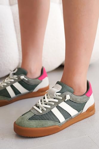 Project Cloud 100% Genuine Leather Casual Sneakers for Women - Memory Foam Insoles - Womens Shoes & Lightweight Women's Fashion Sneakers - Slip On Shoes for Women Footwear (Verdy) - Image 3