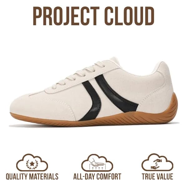 Project Cloud Barefoot Shoes Women – Memory Foam Lace-Up Womens Sneakers – Lightweight & Non Slip Womens Shoes Casual – All-Day Women's Fashion Sneakers for 2026 (Goal) - Image 5