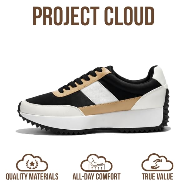 Project Cloud Womens Sneakers - Memory Foam Insole and Lightweight Spring Shoes - Non-Slip Lace Up Trendy Shoes - Fashion Sneakers for Women 2026 (Serena) - Image 5