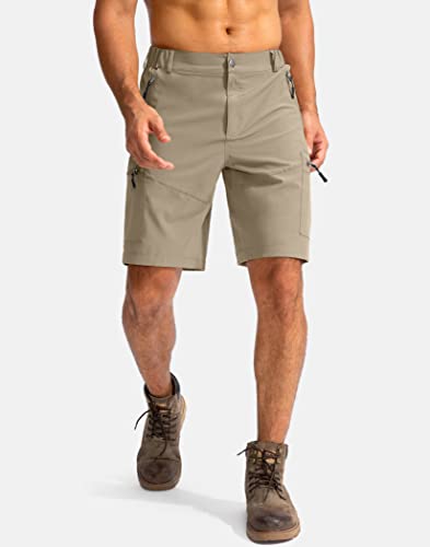 Pudolla Men's Hiking Cargo Shorts 9"/7"/11" Lightweight Outdoor Shorts for Men Trip Golf Camping Casual with 5 Zipper Pockets - Image 3