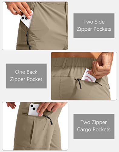 Pudolla Men's Hiking Cargo Shorts 9"/7"/11" Lightweight Outdoor Shorts for Men Trip Golf Camping Casual with 5 Zipper Pockets - Image 5