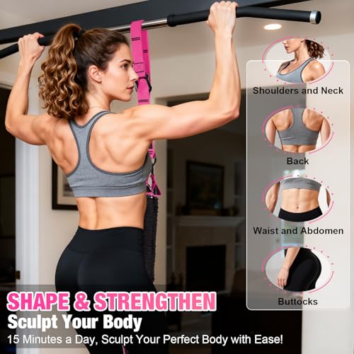 Pull Up Assistance Bands for Women, Heavy Duty Resistance Bands with Handles, Exercise Band with Door Anchor, Workout Band Set for Pull Up Bar, Full Body Sculpting,Muscle Training, Recovery, Home Gym - Image 3