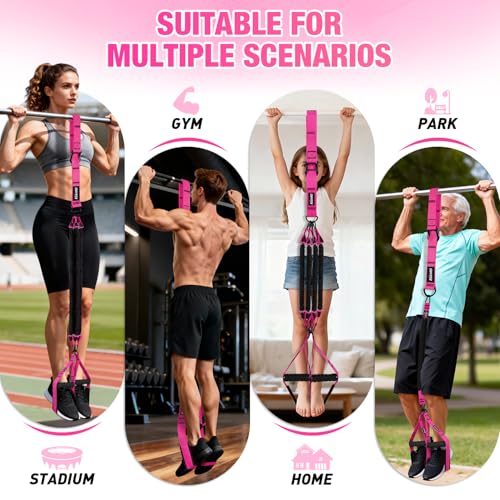 Pull Up Assistance Bands for Women, Heavy Duty Resistance Bands with Handles, Exercise Band with Door Anchor, Workout Band Set for Pull Up Bar, Full Body Sculpting,Muscle Training, Recovery, Home Gym - Image 8
