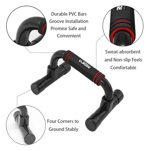 Push Up Bars Strength Training - Workout Stands With Ergonomic Push-up Bracket Board with Anti-Slip Sturdy Structure Portable for Home Fitness Training, Push Up Stands Handle for Floor Workouts - Image 4