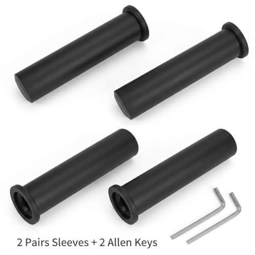 QWORK Adapter Sleeves 1" to 2" – 8" Length, 2 Pairs, 600 lbs Load, Locking Bolt & Caps for Racks, Bars & Plates - Image 7