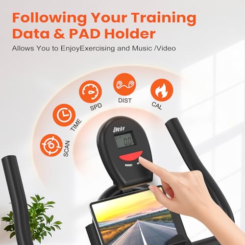 RELIFE REBUILD YOUR LIFE Exercise Bike Stationary for Home Indoor,Cycling Bike with Silent Belt Drive for Home Cardio,Brake Pad Resistance with djustable & Comfort Seat/PAD Holder/LCD Monitor. - Image 7