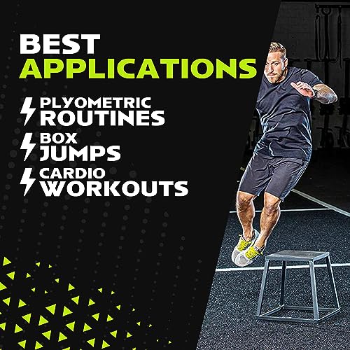 Rage Fitness Steel Plyo Box 12-18-24 Inch High Anti-Slip Pre-Assembled Plyometric Jump Box for Home Gym Conditioning and Strength Training (Sold Individually) Plyometric Platform Step - Image 5
