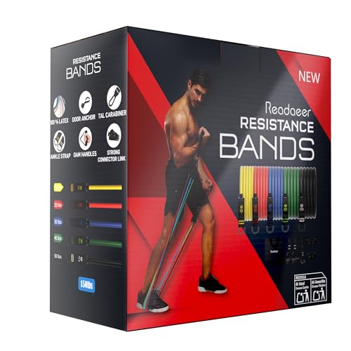 Readaeer Resistance Bands, Exercise Bands for Working Out, Work Out Bands with Handles for Men and Women for Indoor and Outdoor Sports, Fitness, Suspension, Speed Strength, Training, Home Gym,Yoga - Image 7