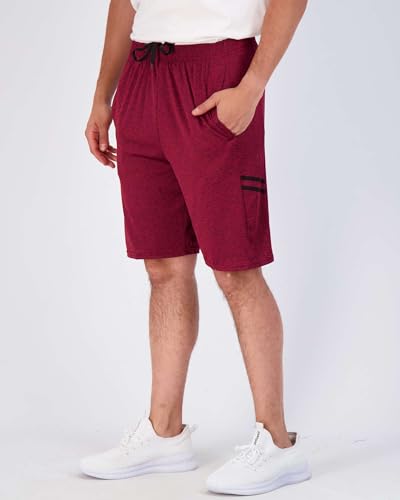 Real Essentials Men’s 5 Pack: 9" Dry-Fit Shorts – Athletic Gym, Workout, Basketball, Running, Casual Lounge Active Pockets - Image 6