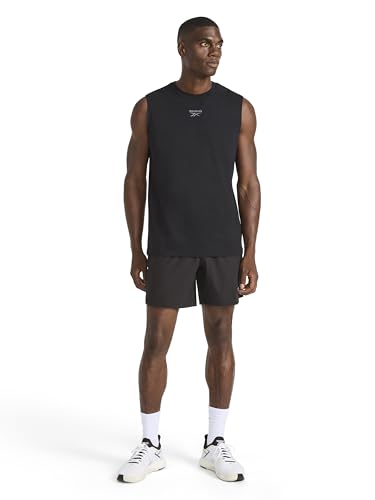 Reebok Men's Legacy Sleeveless Crewneck Tank Top, Standard Fit, Lightweight Cotton-Poly Jersey Fabric - Image 4