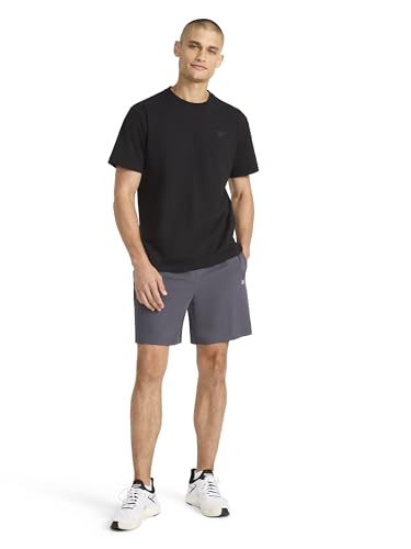 Reebok Men's Short Sleeve Crewneck Embroidered T-Shirt, Standard Fit, Lightweight Stretch Cotton Fabric - Image 4