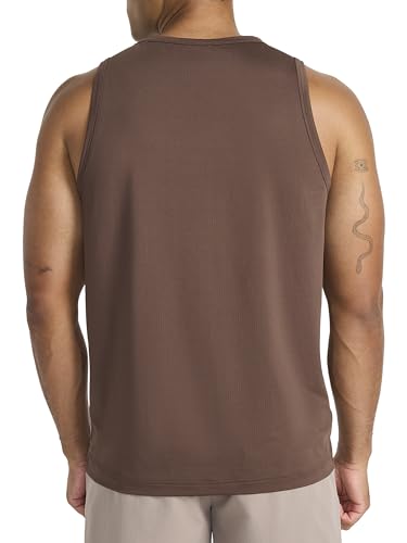 Reebok Men's Triathlon Scoop Neck Tank Top, Standard Fit, Lightweight Cotton-Poly Jersey Fabric - Image 3