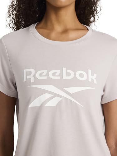 Reebok Women's Crewneck T-Shirt, Standard Fit, Lightweight Stretch Poly Soft Jersey Fab - Image 4