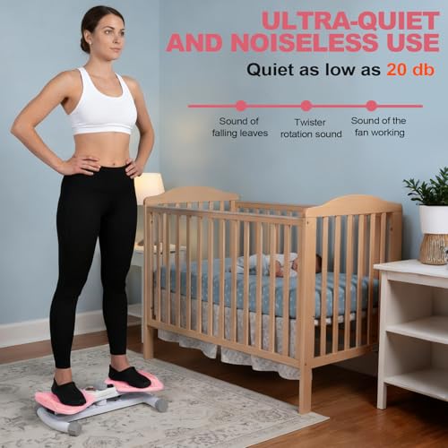 Reinforced Structure Waist Twister Machine Exercise, Ab Twist Board 440 lbs Weight Capacity for Slim Waist and Core, with Smart LED Digital Display Track Time, Reps, Calories for Women - Image 7